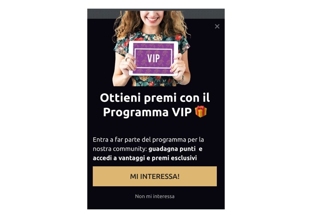 Informazioni legate alla sottoscrizione al programma VIP